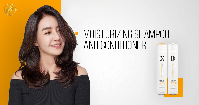 Bộ đôi Dầu gội GKHair Moisturizing Shampoo Color và Dầu xả GKHair Moisturizing Conditioner Color