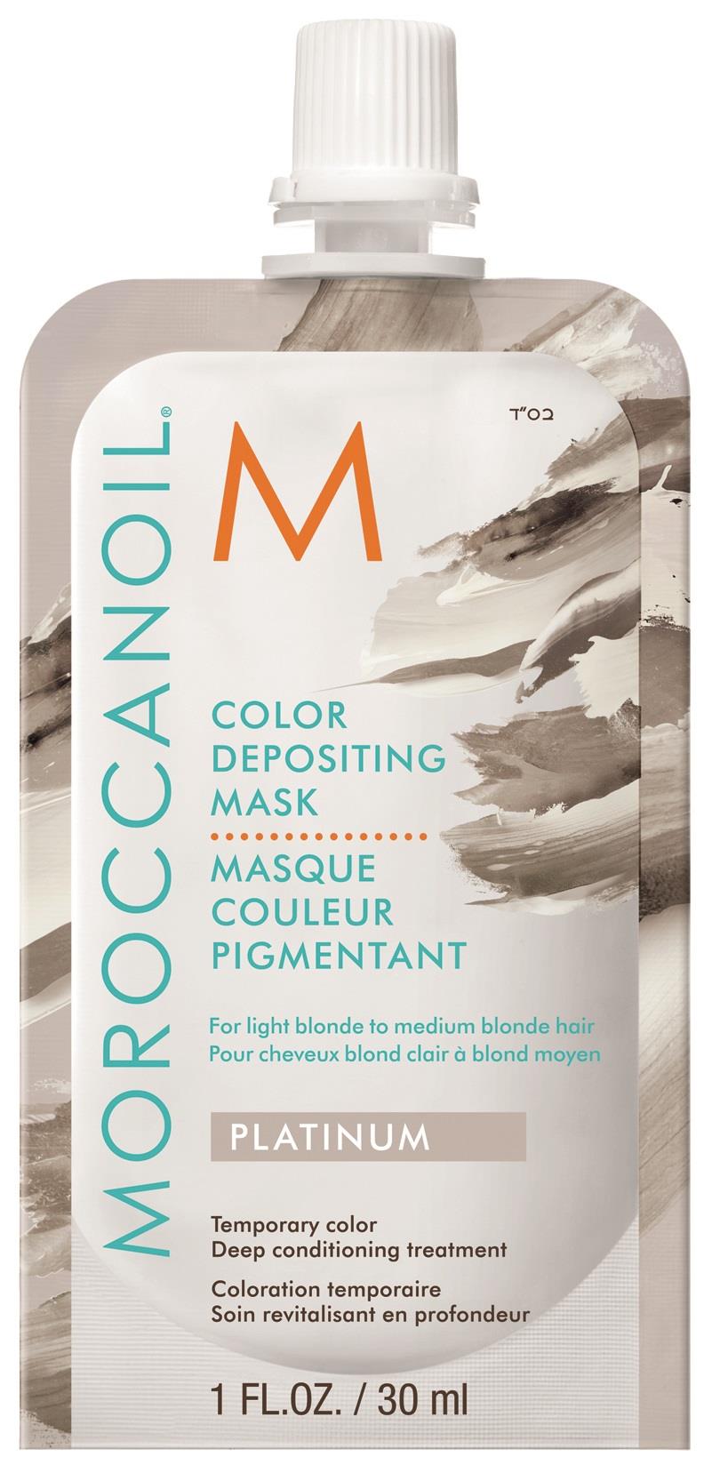Mặt Nạ Dưỡng Moroccanoil Platinum Color Depositing Mask Bổ Sung Hạt Màu Bạc  30ml